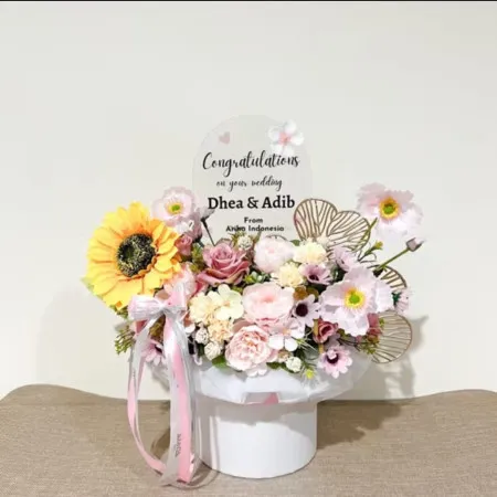 Bloom Box Akrilik Ucapan Wedding Majalengka